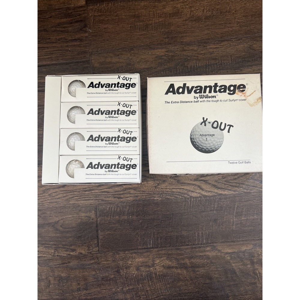 12 Vintage Advantage Wilson X-Out Dozen Golf Balls White‎ NOS Extra Distance